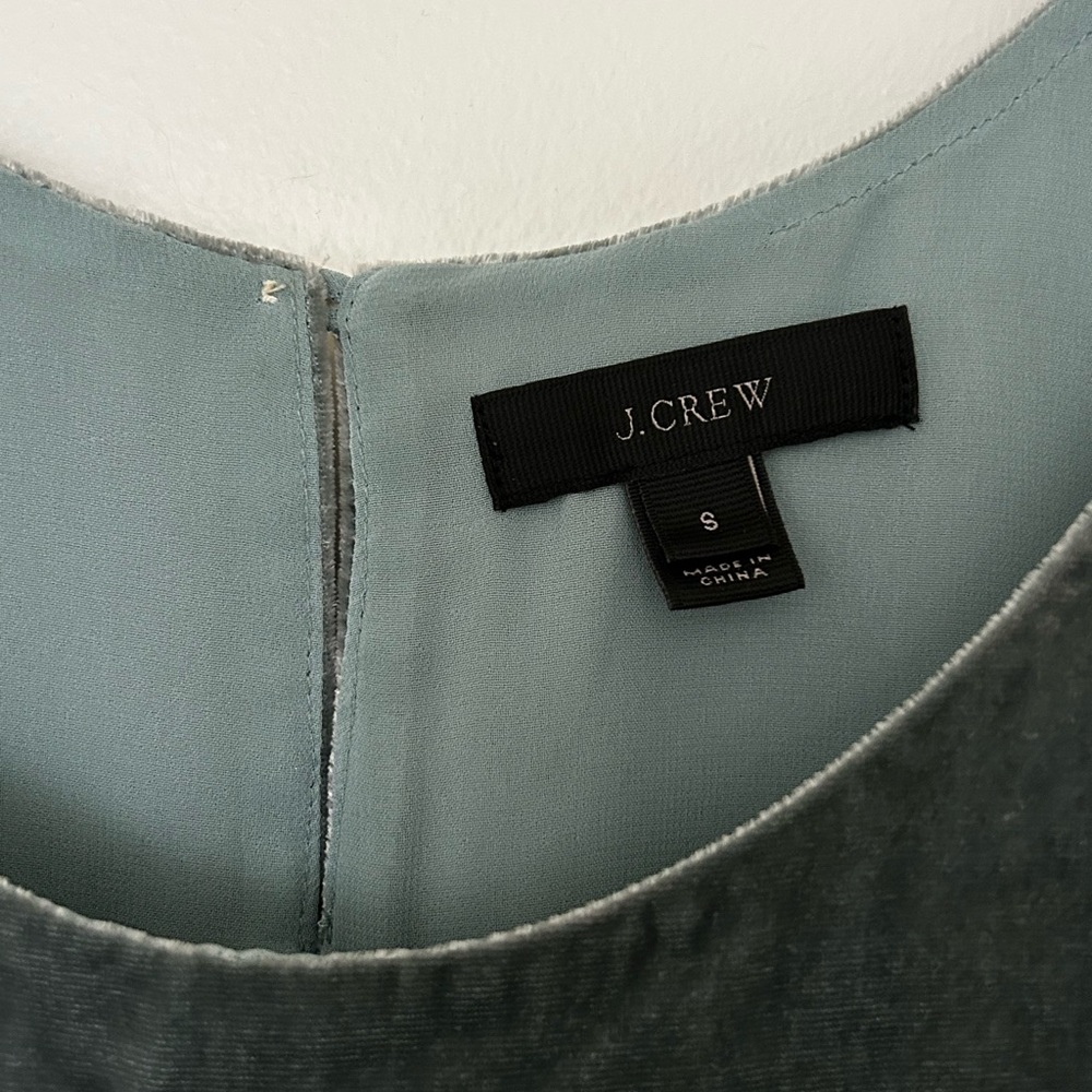 J. Crew Women's Velvet Tank Top - Blue Gray - Picture 4 of 4